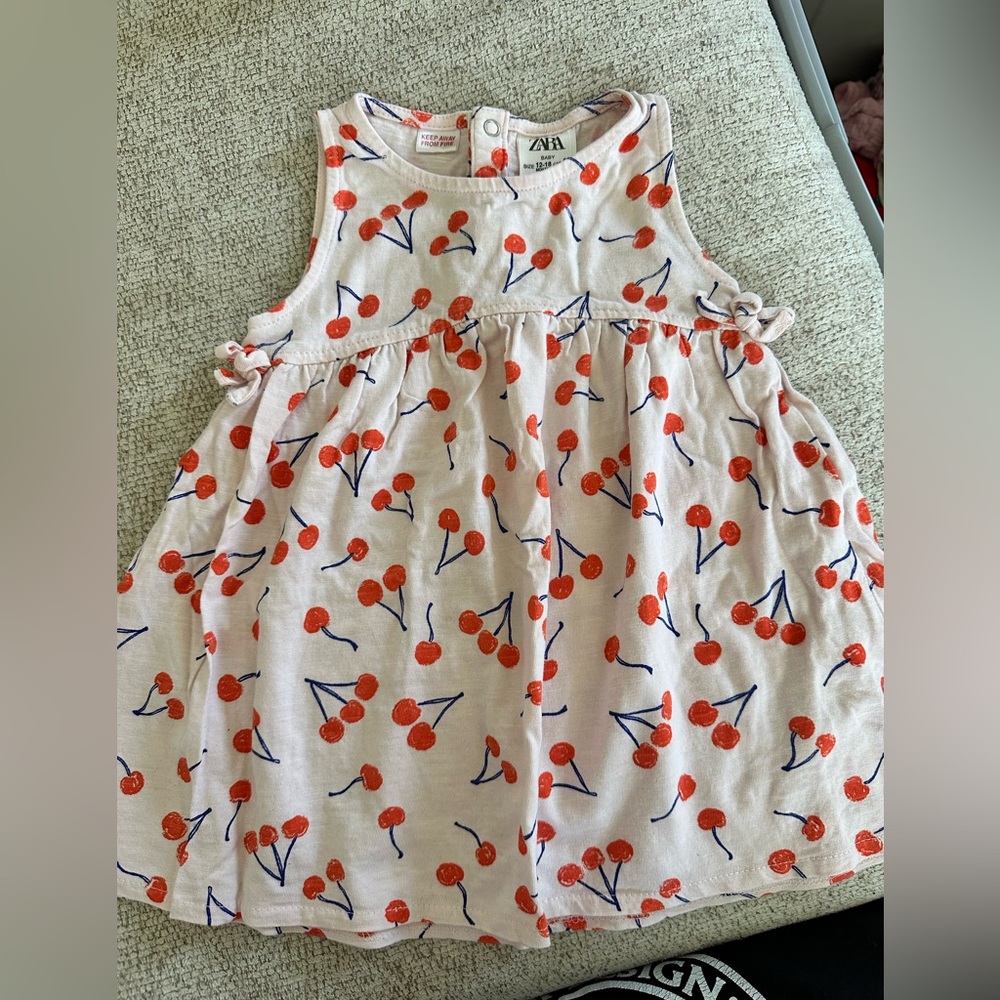 Zara Cotton Dress with Cherries